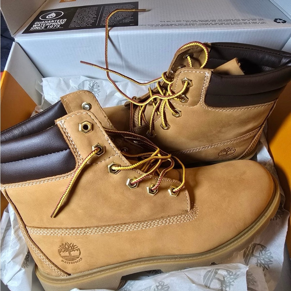 Timberland Tan and Brown High-Top Boots